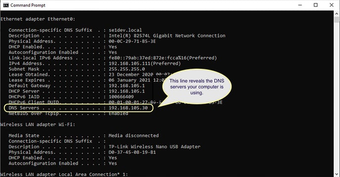 dns server domain check